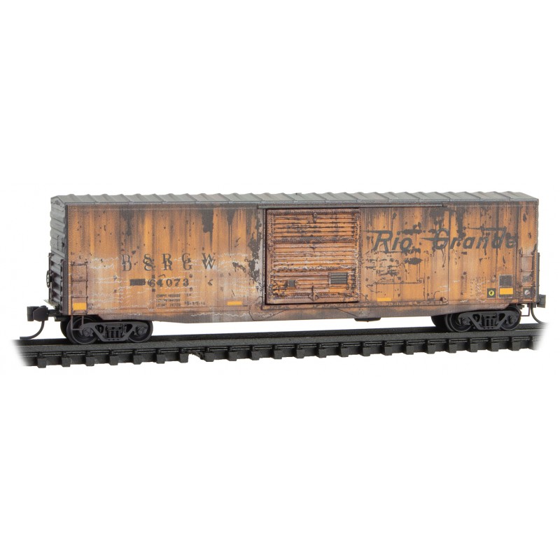 Rio Grande weathered 50' standard boxcar #64073