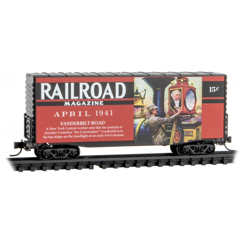 Railroad Magazine Vanderbilt Road 40' hy-cube single door boxcar April