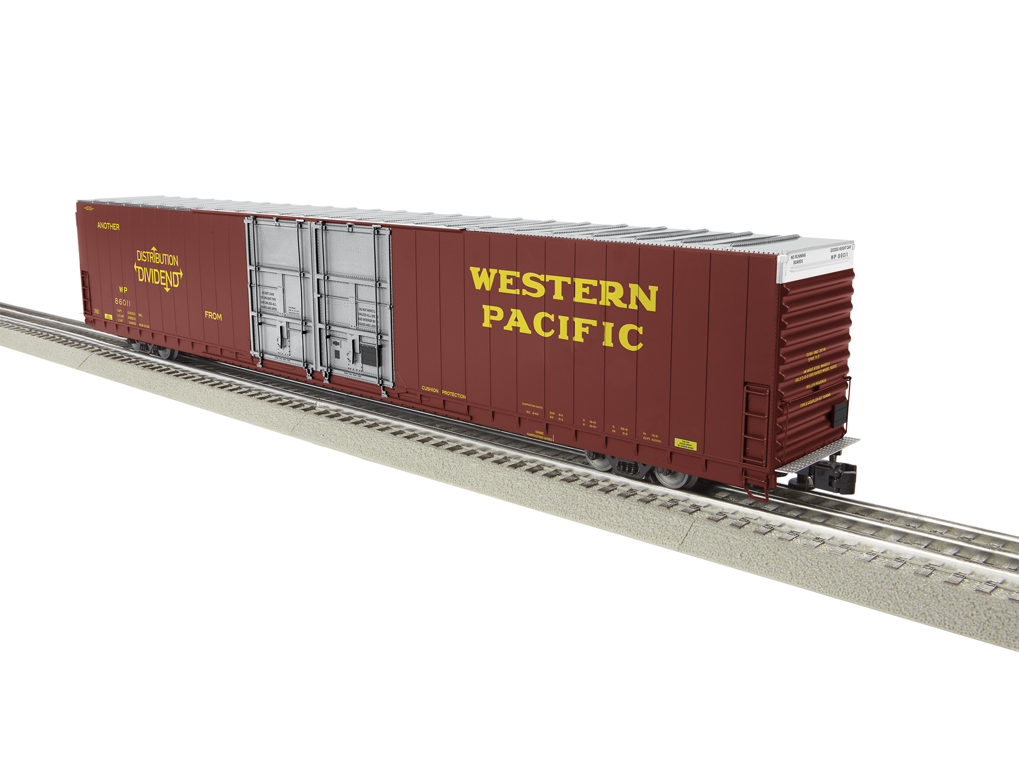 Western Pacific 86' 4-door hi-cube boxcar #86011