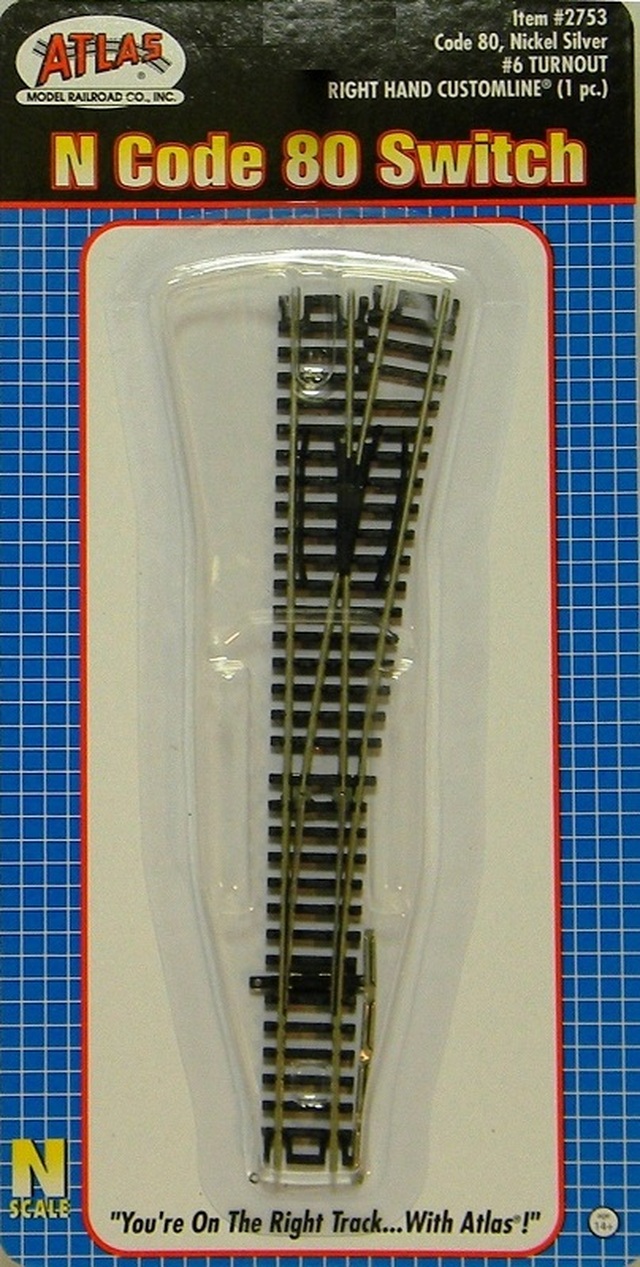 code 80 #6 right hand CustomLine turnout