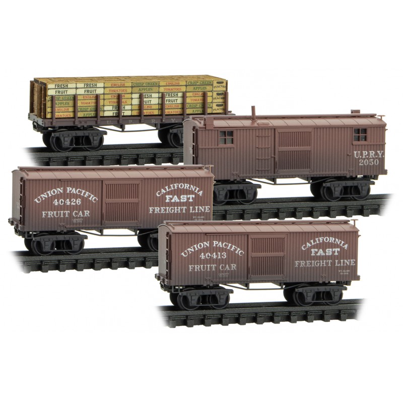 Civil War Era California Fast Freight Weathered Four Car Pack