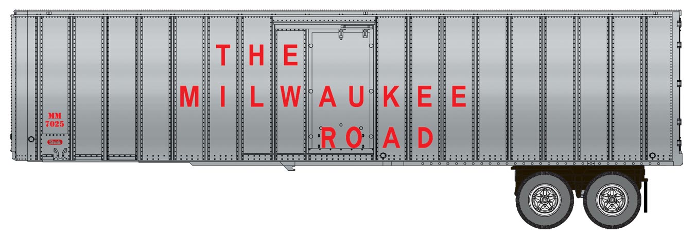 Milwaukee Road Flexi-Van Trailer 2-Pack