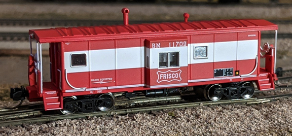 Burlington Northern (patched Frisco) bay window caboose #11709