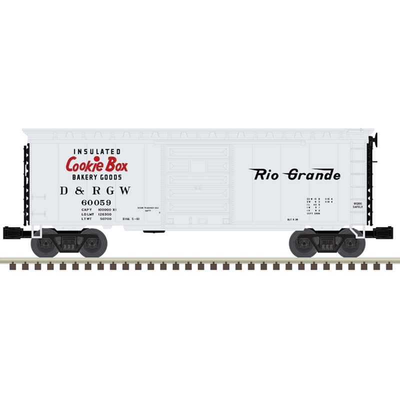 Rio Grande "Cookie Box" 40' PS-1 boxcar #60022