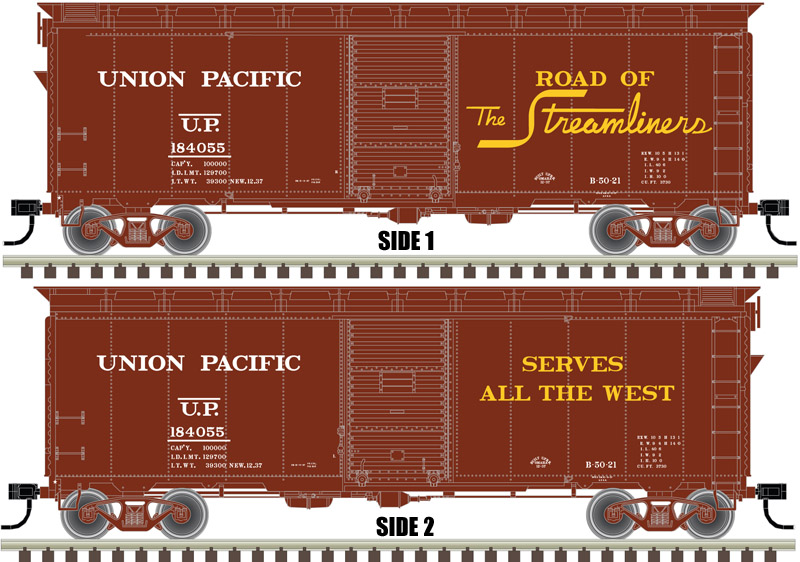 Union Pacific 1937 AAR 40' boxcar #184055 kit