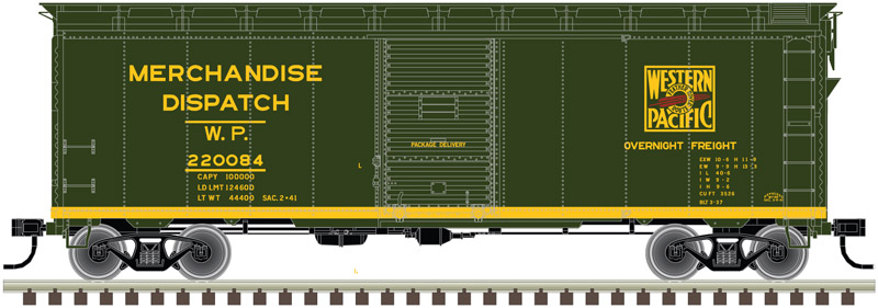 Western Pacific 1937 AAR 40' boxcar #220194 kit