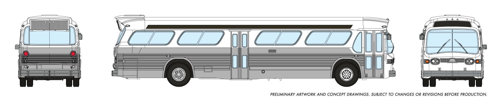 White/Silver New Look Bus