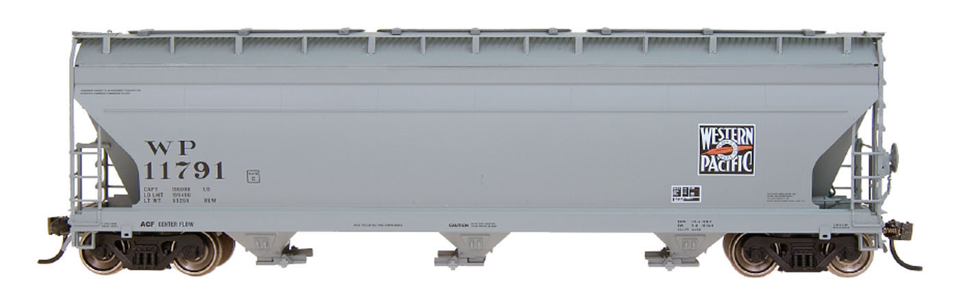 Western Pacific Feather Logo ACF 4650 CF 3-Bay Hopper #11753