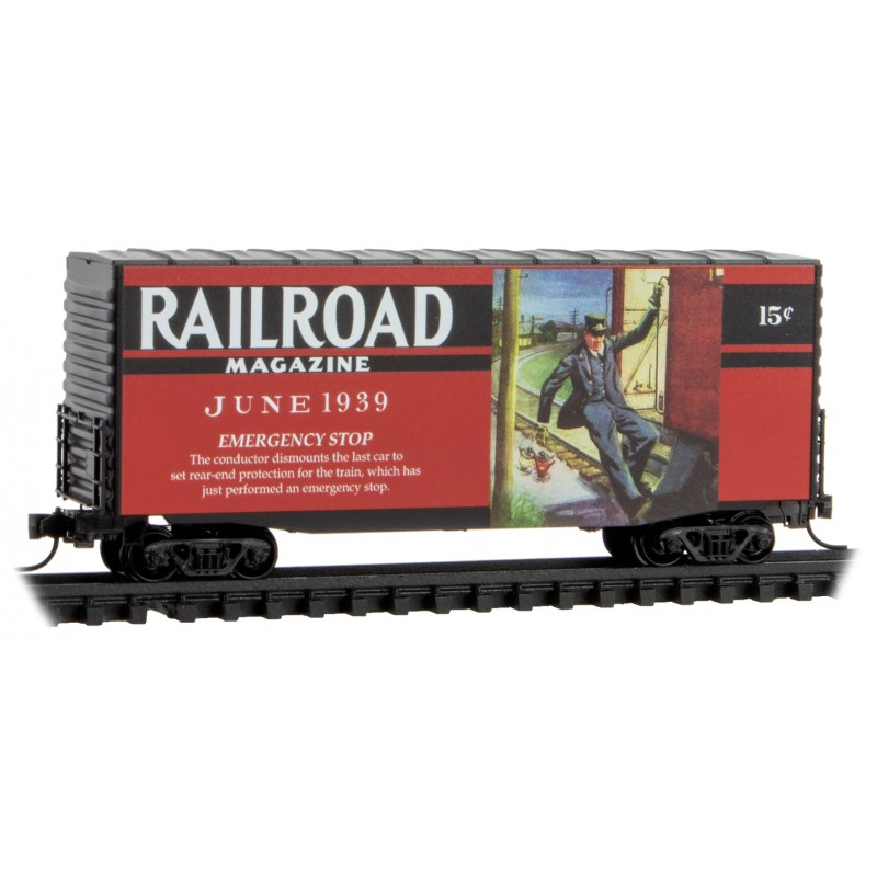 Railroad Magazine June 1939 "Emergency Stop" 40' high cube boxcar