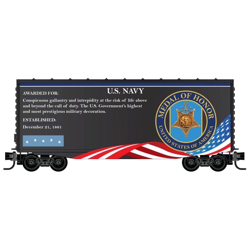 Military Valor Award US Navy Medal of Honor 40' hy cube boxcar