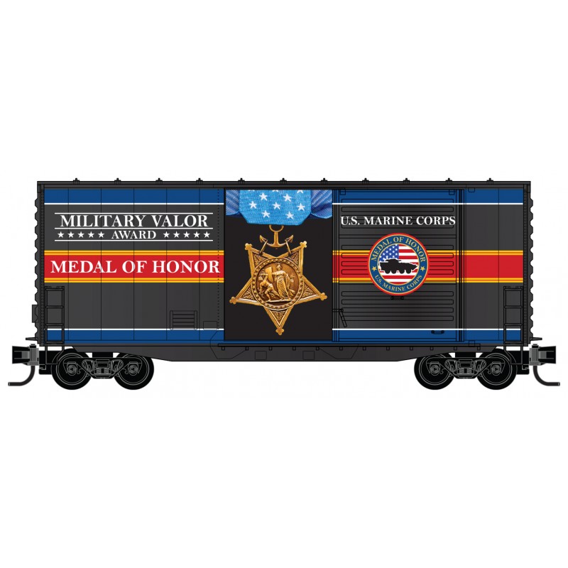 Military Valor Award US Marine Corps Medal of Honor 40' hy cube boxcar