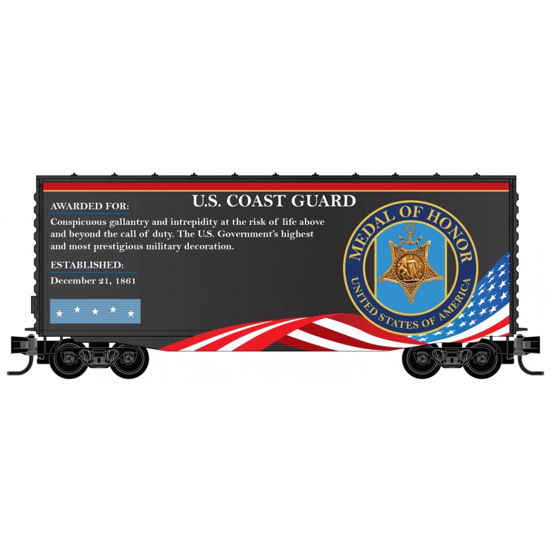 Military Valor Award US Coast Guard Medal of Honor 40' hy cube boxcar
