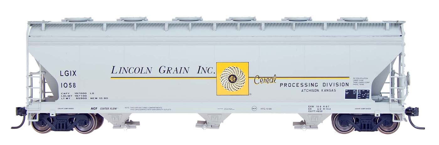 Lincoln Grain Inc ACF 4650 CF 3-Bay Hopper #1067