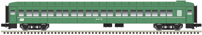 Penn Central lightweight Pullman-Bradley 10-window coach #2674 2-rail