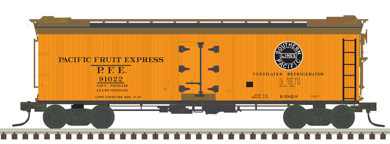Pacific Fruit Express 40' rebuilt wood reefer #91046