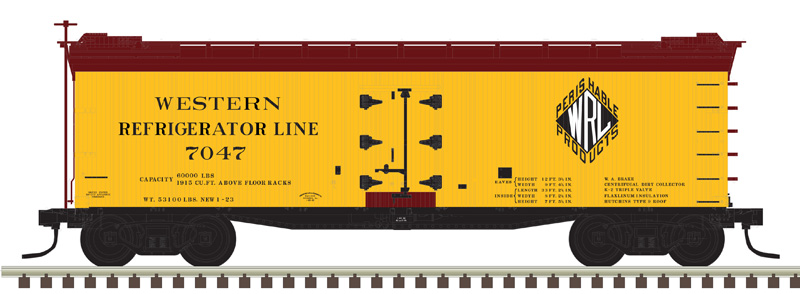 Western Refrigerator Lines 40' rebuilt wood reefer #7047