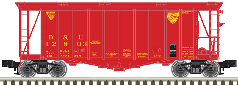 Delaware & Hudson 40' GATX airslide covered hopper #12810