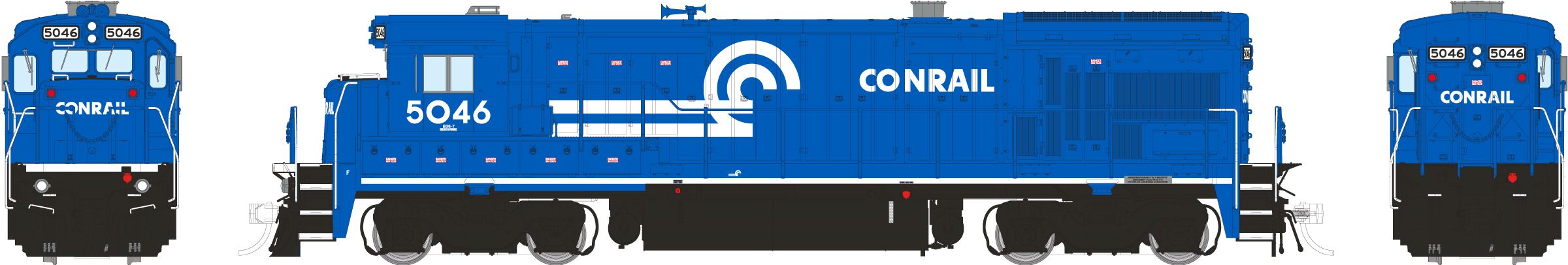 Conrail (White Sill Stripe) GE B36-7 #5024 With DCC/Sound