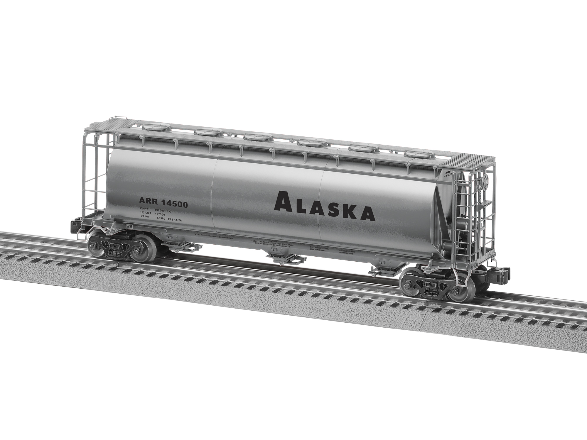 Alaska Railroad cyclindrical covered hopper #14500