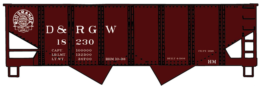 Denver & Rio Grande Western USRA twin hopper