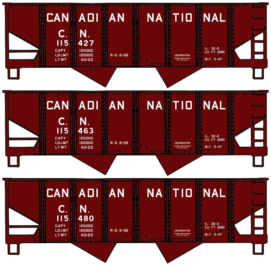 Canadian National USRA twin hopper 3-pack