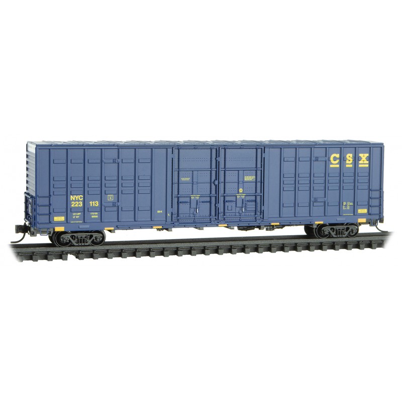 CSX 60' Box Car Excess Height Double Plug Doors Waffle Side #223113