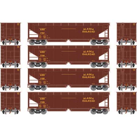 Alaska Railroad 40' offset ballast hopper 4-pack #1