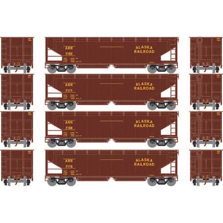 Alaska Railroad 40' offset ballast hopper 4-pack #2