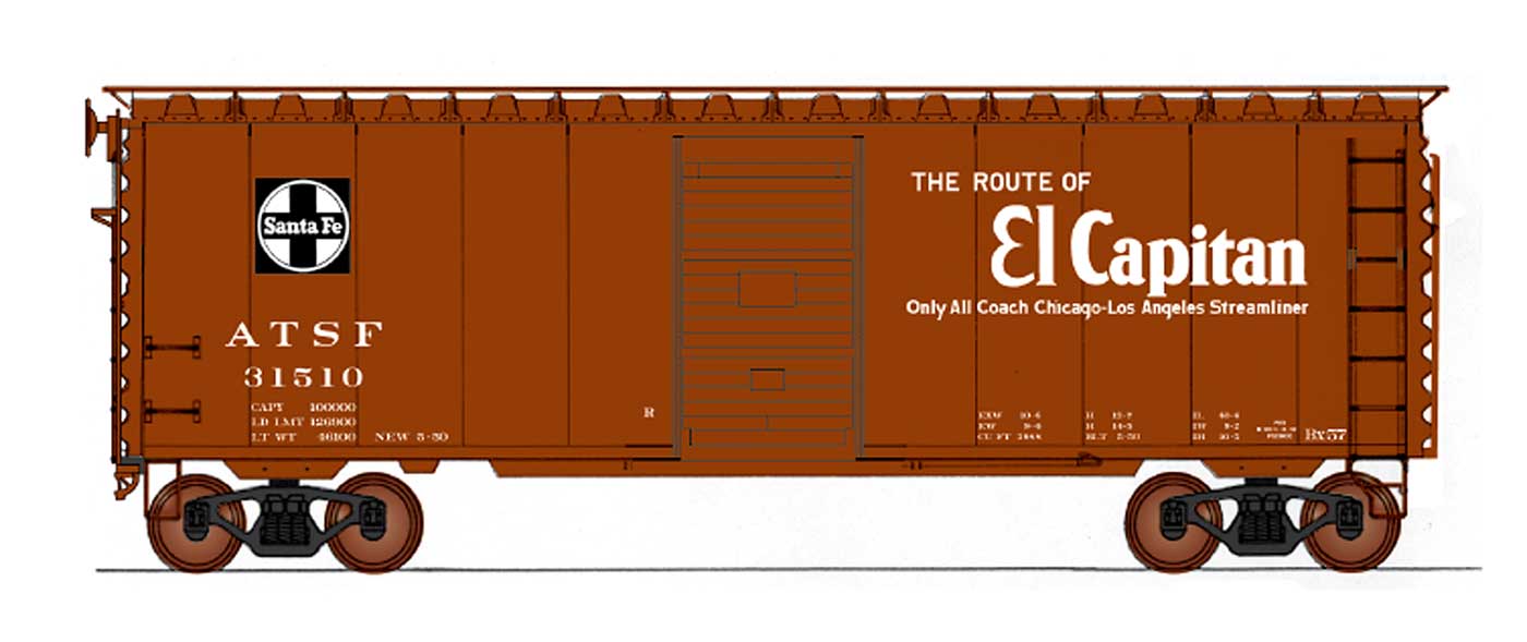 Santa Fe El Capitan 40' PS-1 Single Door Box Car #31515