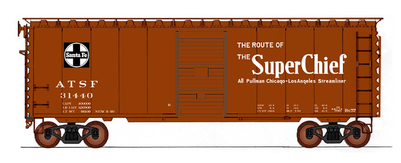 Santa Fe Super Chief 40' PS-1 Single Door Box Car #31364