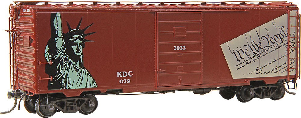 Kadee Company Patriotic 40' PS-1 Box Car 7' Door #029