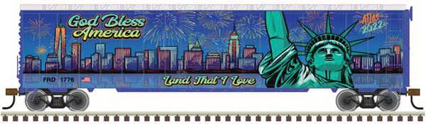 4th Of July 2022 Holiday Special Road 50' Postwar Box Car #1776