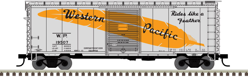 Western Pacific "Feather Billboard" 40' PS-1 Box Car #19507