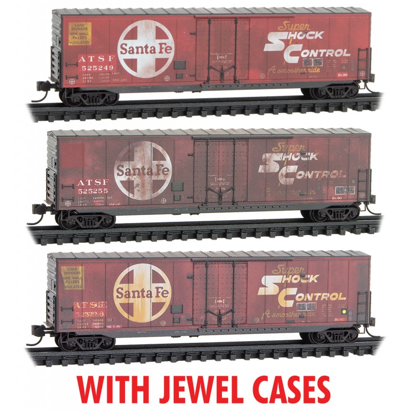 Atchison, Topeka & Santa Fe Weathered Three Pack