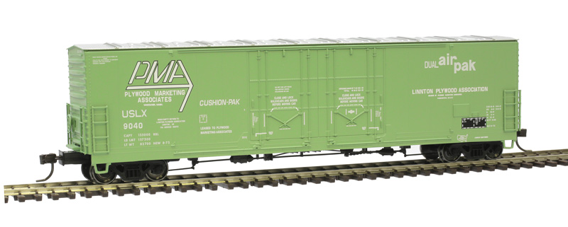 Plywood Marketing Associates 53' Evans double plug door boxcar #9076