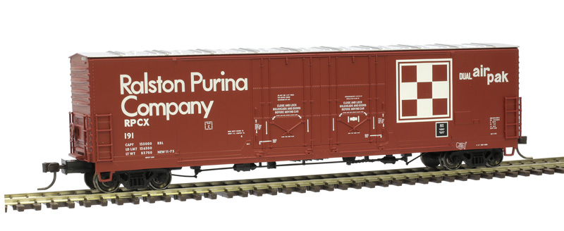 Ralston Purina (as delivered) 53' Evans double plug door boxcar #103