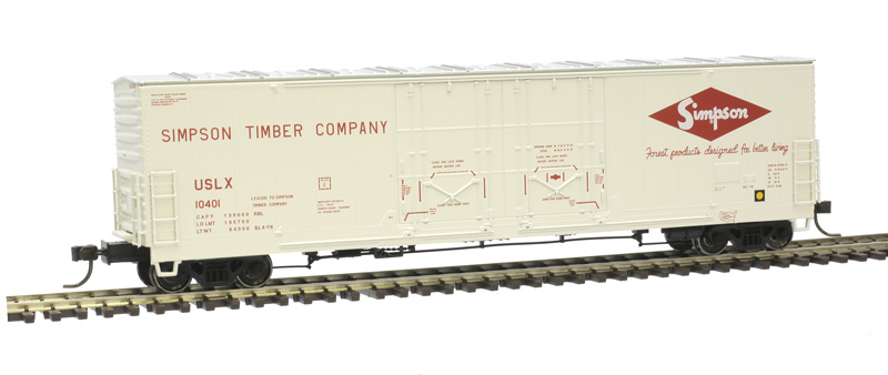 Simpson Timber Company 53' Evans double plug door boxcar #10407