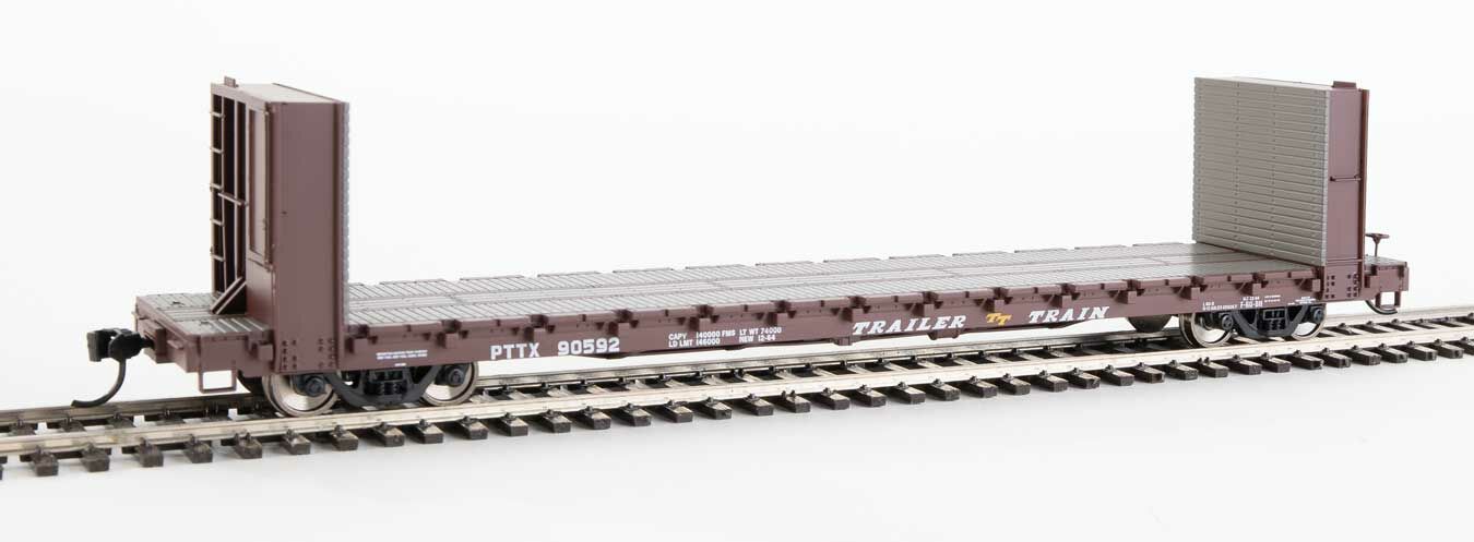 Trailer Train 60' Pullman-Standard bulkhead flatcar #90592
