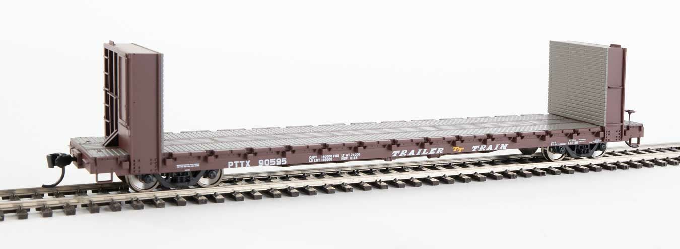 Trailer Train 60' Pullman-Standard bulkhead flatcar #90595