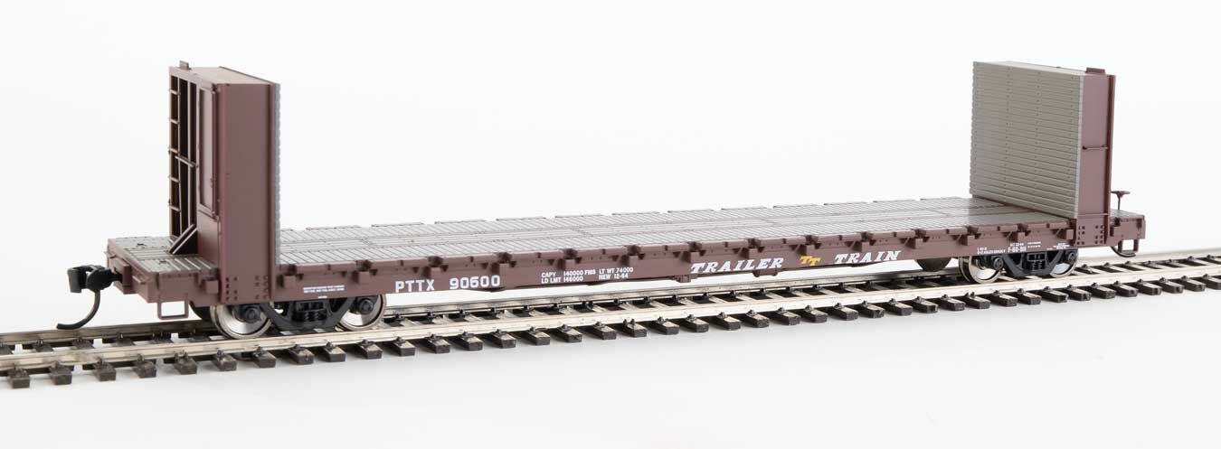 Trailer Train 60' Pullman-Standard bulkhead flatcar #90600