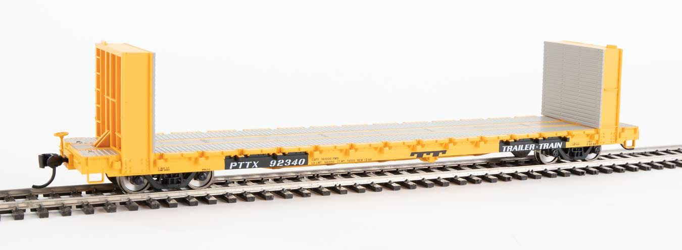 Trailer Train 60' Pullman-Standard bulkhead flatcar #92340