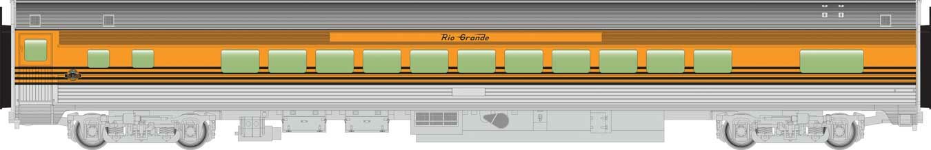 Rio Grande 85' Budd small window coach
