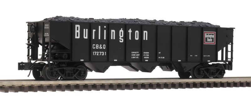 Burlington Route AAR 70 ton 3-bay open hopper #172731