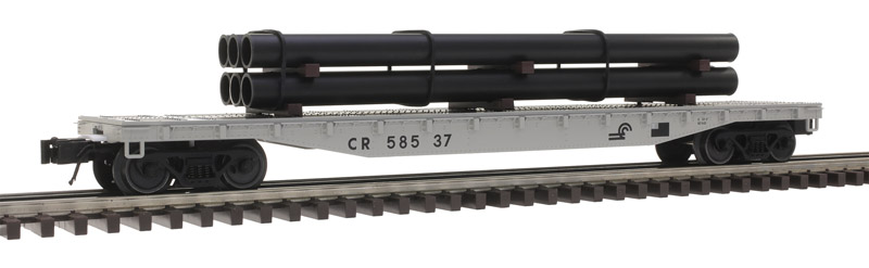 Conrail 52'6" flatcar #58543 with pipe load