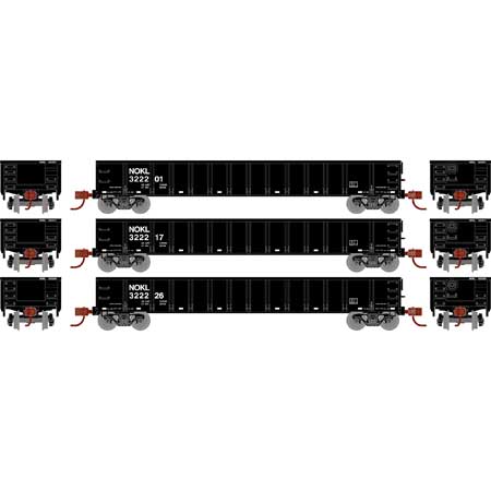 Northwestern Oklahoma 52' mill gondola 3-pack