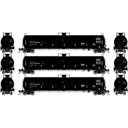 Union Tank Car Co. UTC 33K LPG tank car "early" 3-pack
