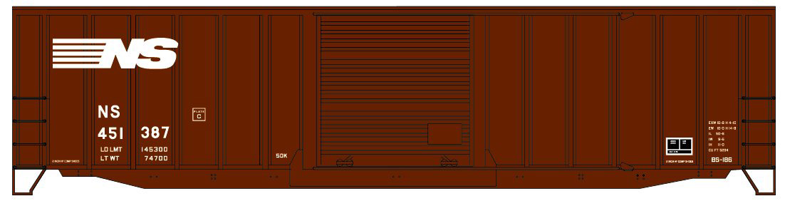 Norfolk & Western 50' exterior post steel boxcar