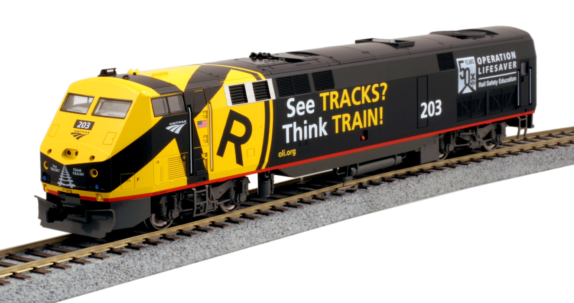 Amtrak "Operation Lifesaver" GE P42 #203