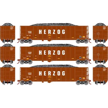 Herzog Thrall High-Side Gondola With Load 3-Pack #1
