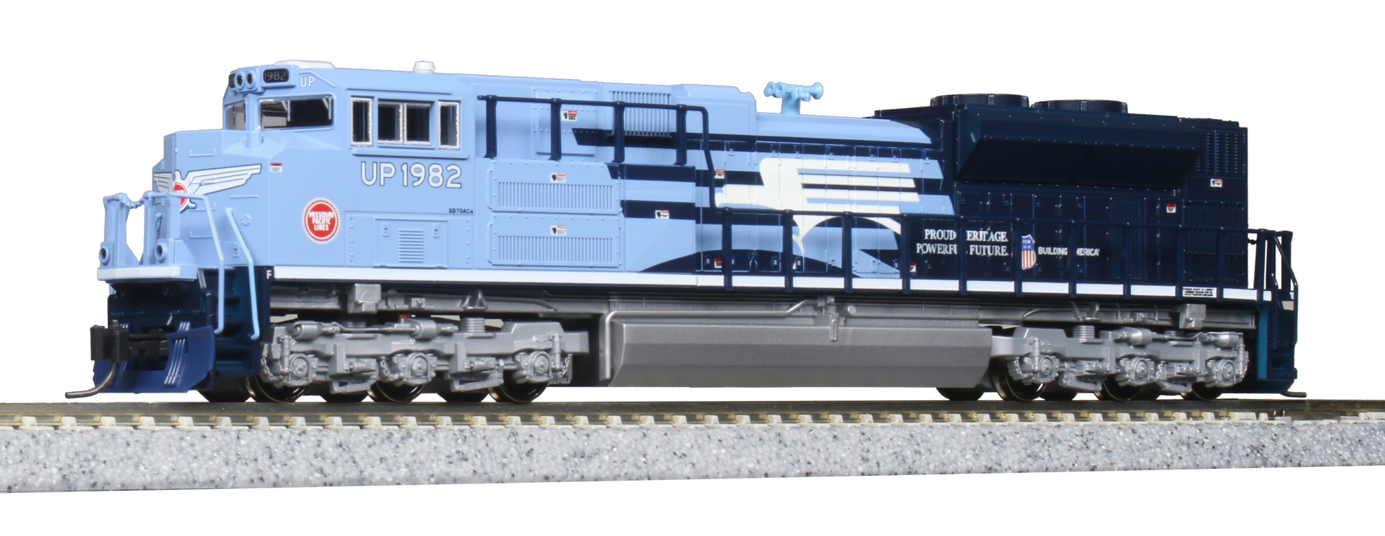 Missouri Pacific Heritage SD70ACe #1982 With ESU LokSound